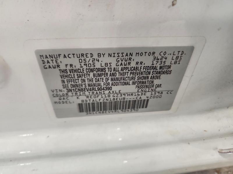 Продаж на аукціоні авто 2024 Nissan Versa, vin: 3N1CN8EV4RL904390, номер лоту: 69396426