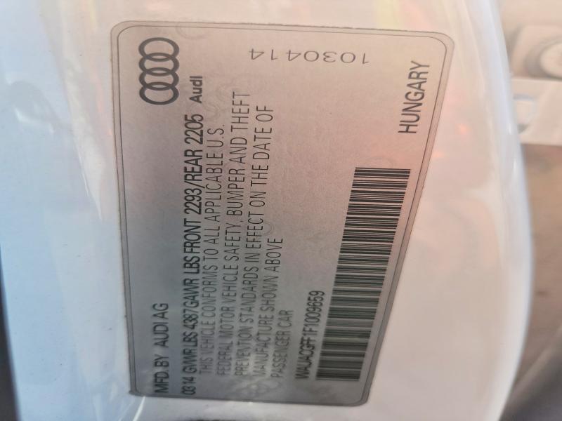 Aukcja sprzedaży 2015 Audi A3, vin: WAUACGFF1F1009659, numer aukcji: 69738976