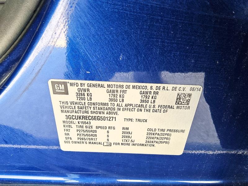 Aukcja sprzedaży 2014 Chevrolet Silverado, vin: 3GCUKREC6EG501271, numer aukcji: 66511816