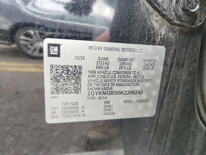 Продаж на аукціоні авто 2019 Cadillac Xt5, vin: 1GYKNGRS0KZ206242, номер лоту: 69290686