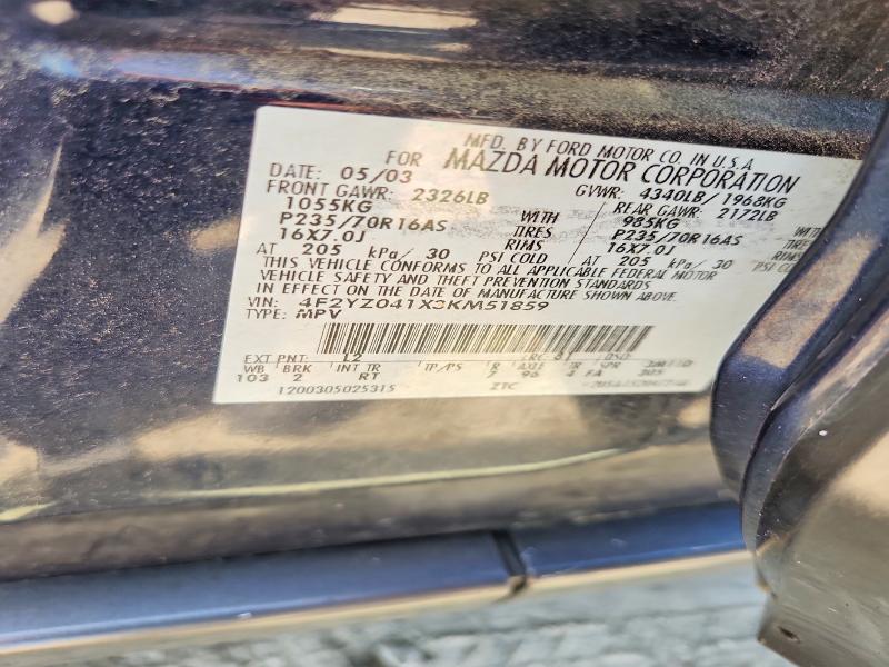 Продаж на аукціоні авто 2003 Mazda Tribute, vin: 4F2YZ041X3KM51859, номер лоту: 68025716