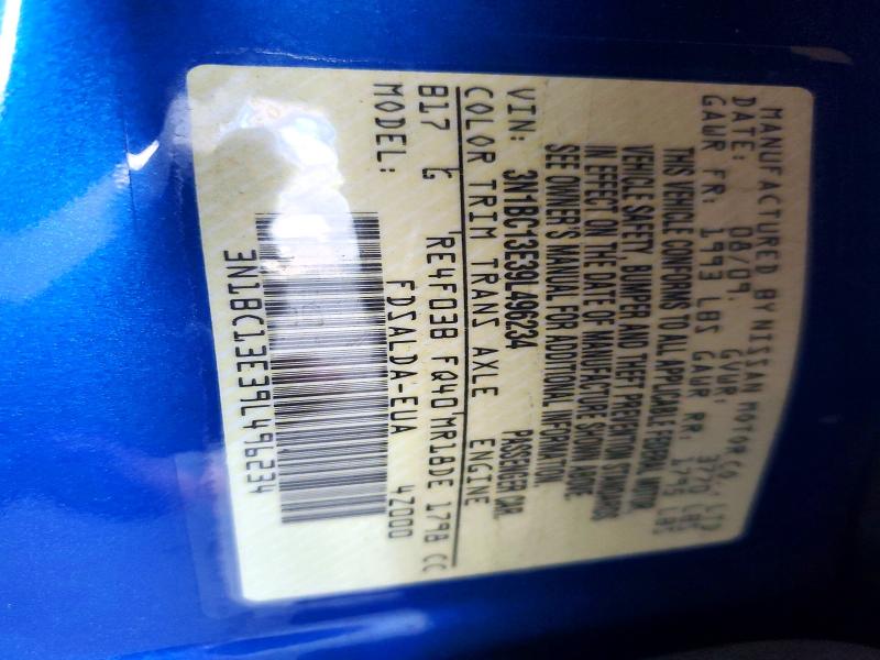 69448216 :رقم المزاد ، 3N1BC13E39L496234 vin ، 2009 Nissan Versa مزاد بيع