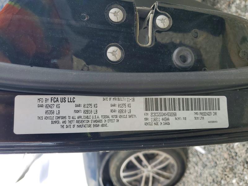 Aukcja sprzedaży 2019 Dodge Challenger, vin: 2C3CDZGGXKH532268, numer aukcji: 68306726