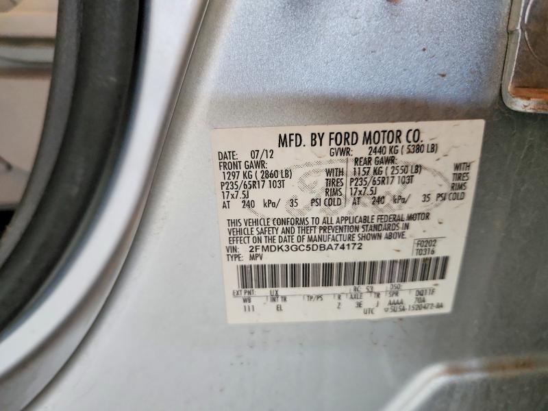Продажа на аукционе авто 2013 Ford Edge, vin: 2FMDK3GC5DBA74172, номер лота: 68105256