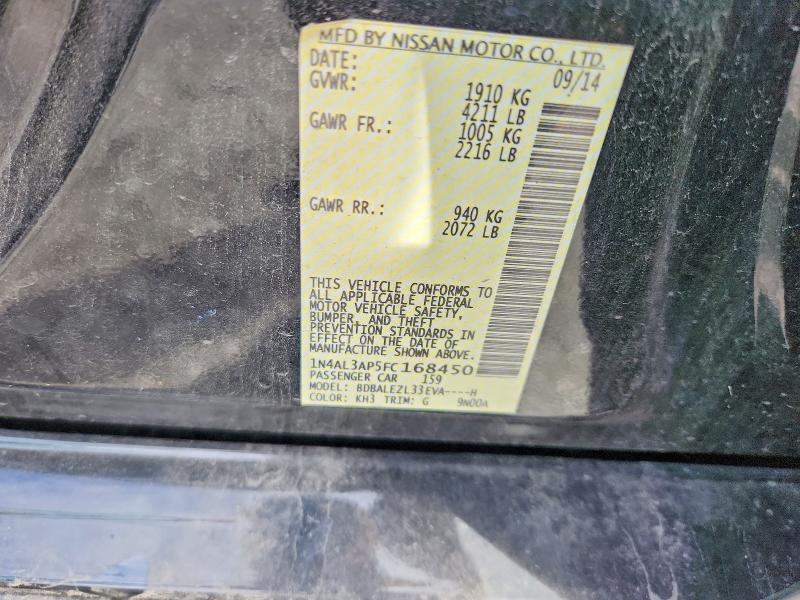 Продаж на аукціоні авто 2015 Nissan Altima, vin: 1N4AL3AP5FC168450, номер лоту: 70248686