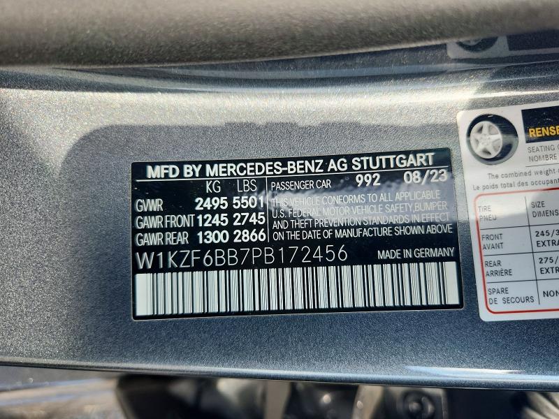 Продаж на аукціоні авто 2023 Mercedes-benz E, vin: W1KZF6BB7PB172456, номер лоту: 67861306