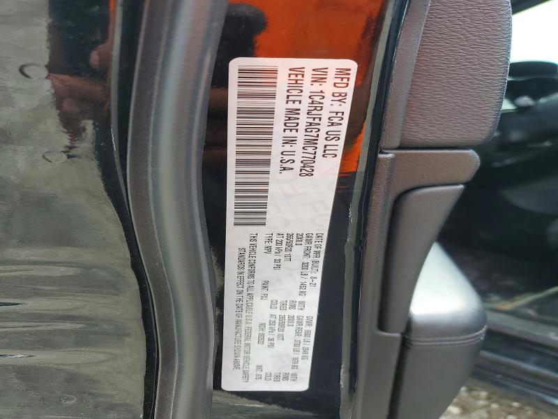 67483666 :رقم المزاد ، 1C4RJFAG7MC770428 vin ، 2021 Jeep Grand Cherokee مزاد بيع