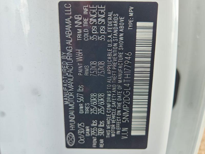 Продаж на аукціоні авто 2026 Hyundai Santa Fe, vin: 5NMP2DGL4TH177946, номер лоту: 68237266