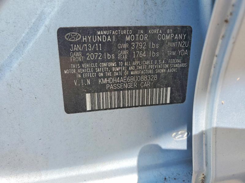 Aukcja sprzedaży 2011 Hyundai Elantra, vin: KMHDH4AE6BU088328, numer aukcji: 68488716