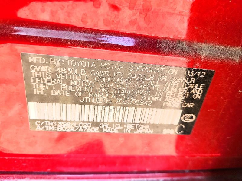 Продаж на аукціоні авто 2013 Lexus Gs, vin: JTHBE1BL7D5005842, номер лоту: 69012456