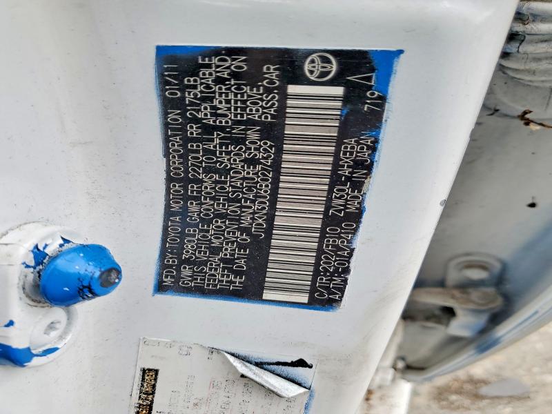 71067716 :رقم المزاد ، JTDKN3DU6B0274329 vin ، 2011 Toyota Prius مزاد بيع