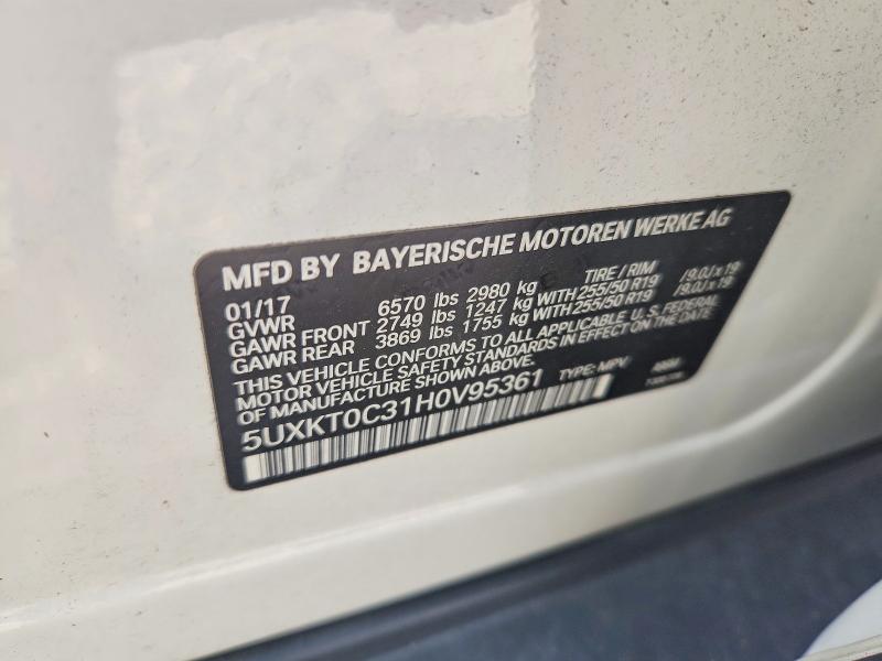 2017 Bmw X5 მანქანა იყიდება აუქციონზე, vin: 5UXKT0C31H0V95361, აუქციონის ნომერი: 65966986