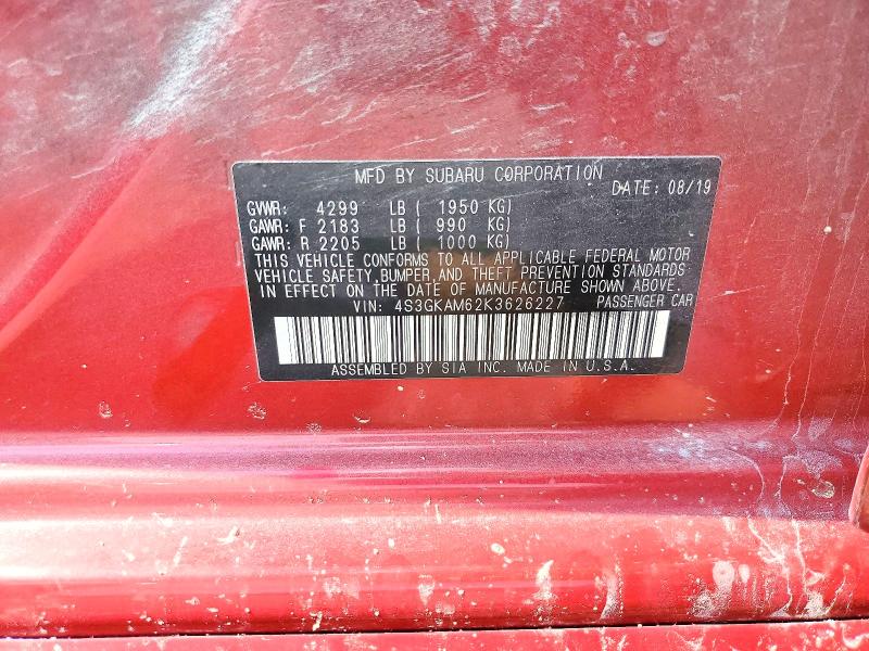 Aukcja sprzedaży 2019 Subaru Impreza, vin: 4S3GKAM62K3626227, numer aukcji: 70129056