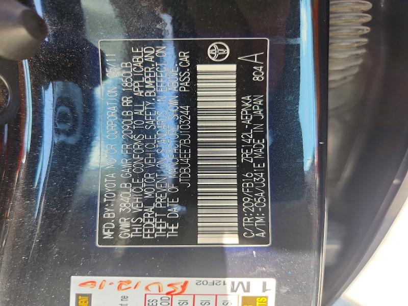 Aukcja sprzedaży 2011 Toyota Corolla, vin: JTDBU4EE7BJ103244, numer aukcji: 69551456