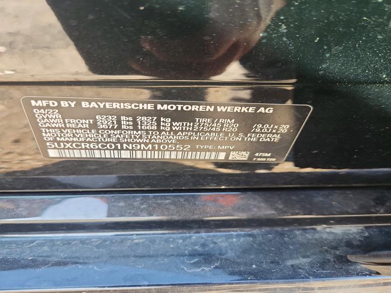 Продажа на аукционе авто 2022 Bmw X5, vin: 5UXCR6C01N9M10552, номер лота: 67413446