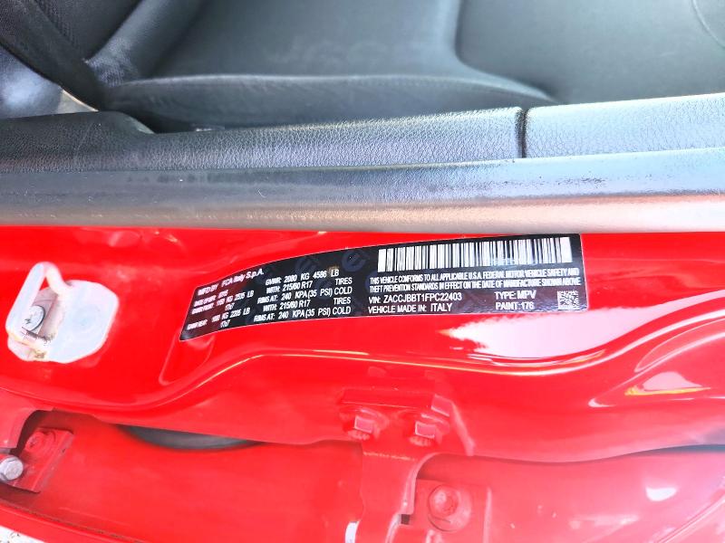 Продаж на аукціоні авто 2015 Jeep Renegade, vin: ZACCJBBT1FPC22403, номер лоту: 68409676