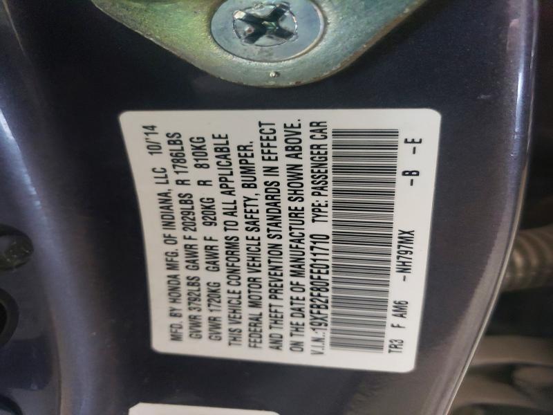 69033506 :رقم المزاد ، 19XFB2F80FE011710 vin ، 2015 Honda Civic مزاد بيع