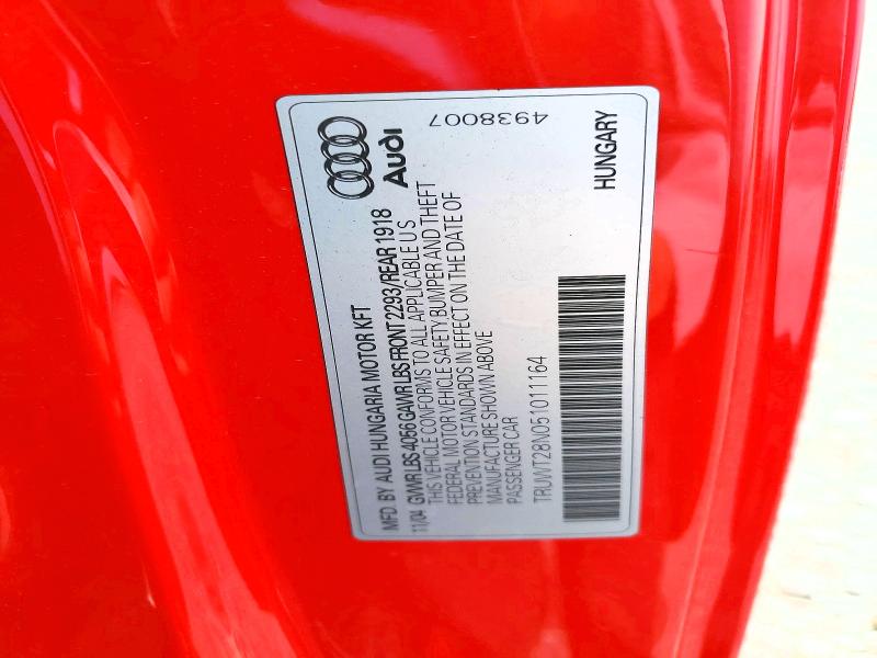 68869136 :رقم المزاد ، TRUWT28N051011164 vin ، 2005 Audi Tt مزاد بيع