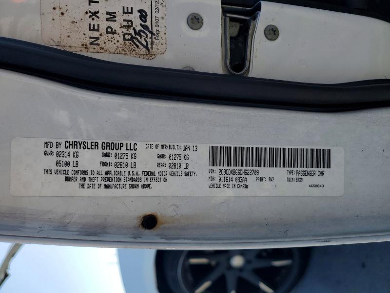 68681206 :رقم المزاد ، 2C3CDXBG6DH622709 vin ، 2013 Dodge Charger مزاد بيع