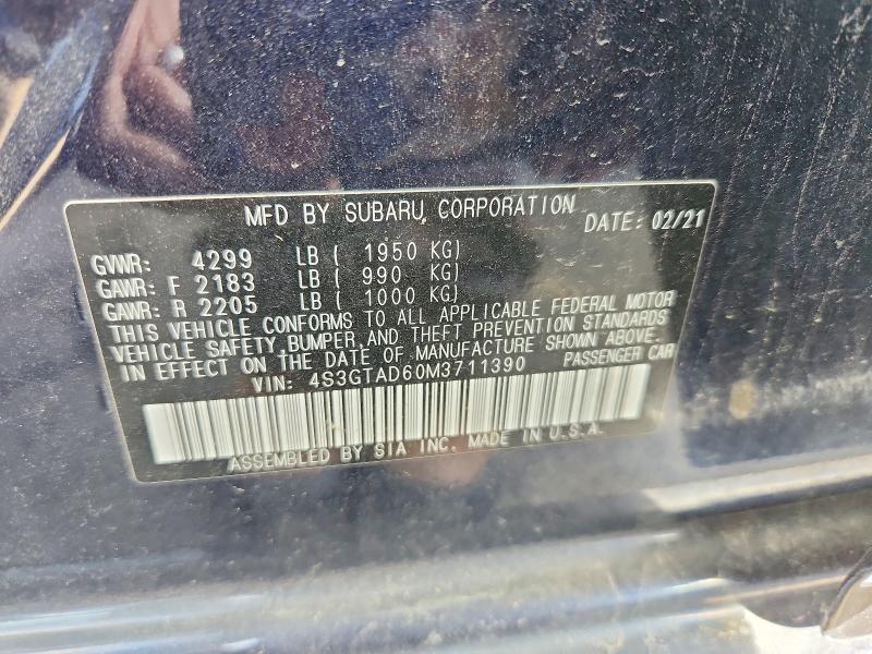 Продаж на аукціоні авто 2021 Subaru Impreza, vin: 4S3GTAD60M3711390, номер лоту: 69533816