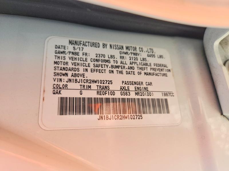 Aukcja sprzedaży 2017 Nissan Rogue Sport, vin: JN1BJ1CR2HW102725, numer aukcji: 67463556