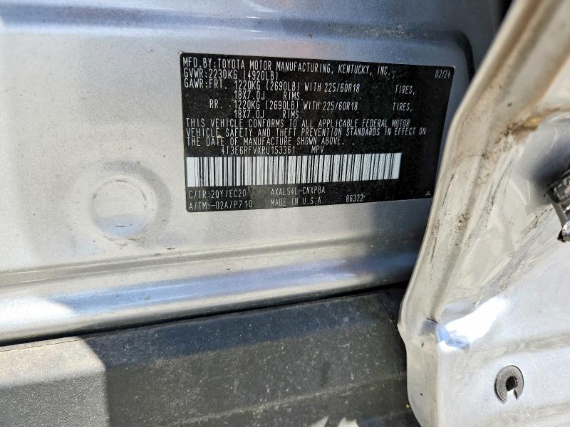 Aukcja sprzedaży 2024 Toyota Rav4, vin: 4T3E6RFVXRU153361, numer aukcji: 67924946