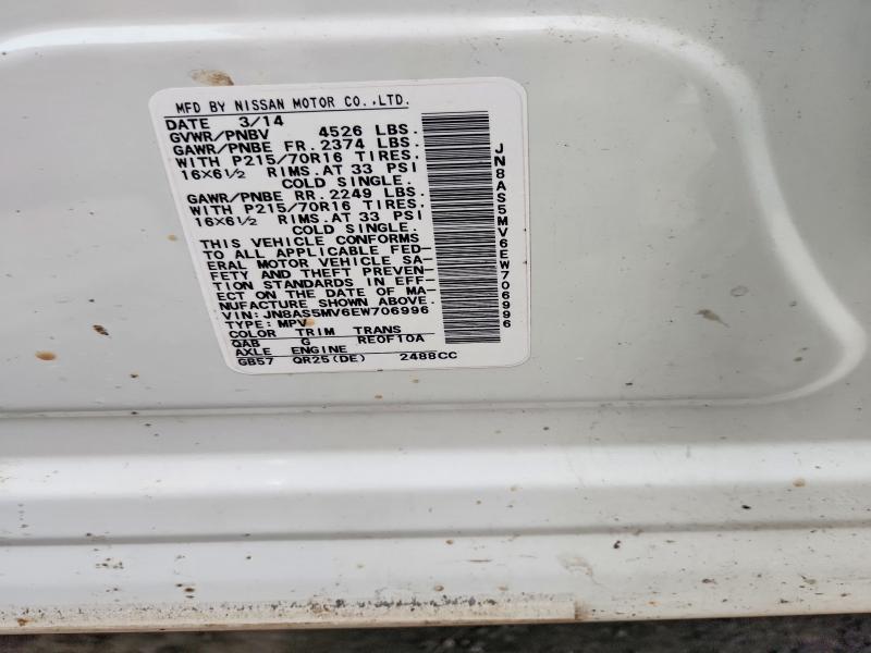 Aukcja sprzedaży 2014 Nissan Rogue Select, vin: JN8AS5MV6EW706996, numer aukcji: 69322256