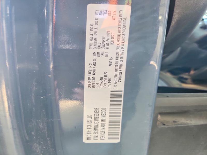 68704786 :رقم المزاد ، 3C6MRVJG3ME550393 vin ، 2021 Ram Promaster 3500 مزاد بيع