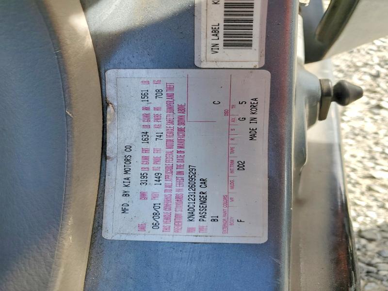 Продаж на аукціоні авто 2002 Kia Rio, vin: KNADC123126095297, номер лоту: 68109846