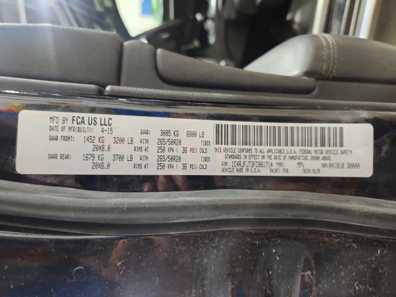 Продаж на аукціоні авто 2015 Jeep Grand Cherokee, vin: 1C4RJFJT3FC861714, номер лоту: 67420846