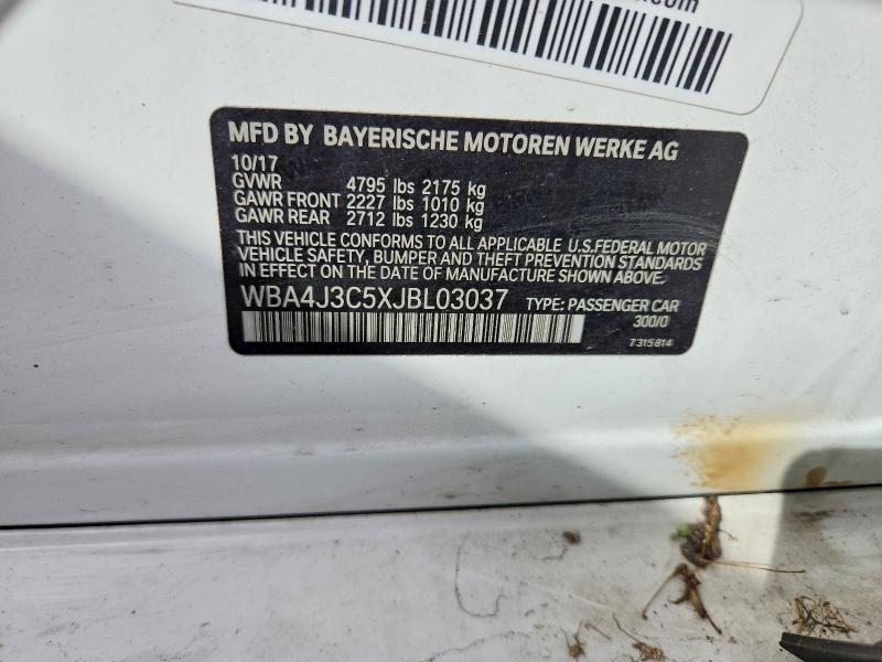 Продажа на аукционе авто 2018 Bmw 430xi, vin: WBA4J3C5XJBL03037, номер лота: 70863146
