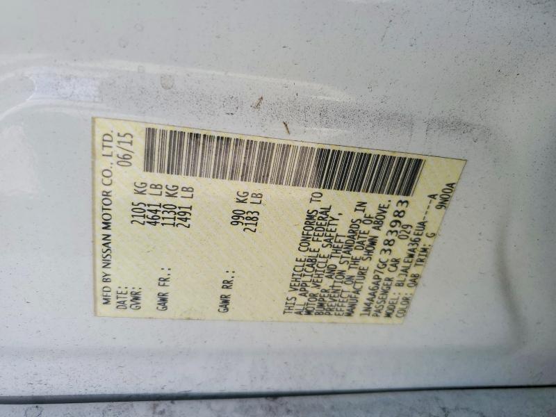 2016 Nissan Maxima მანქანა იყიდება აუქციონზე, vin: 1N4AA6AP7GC383983, აუქციონის ნომერი: 67770146