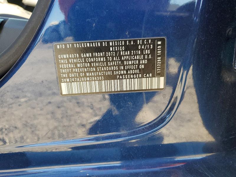 Aukcja sprzedaży 2013 Volkswagen Jetta, vin: 3VW2K7AJ8DM294363, numer aukcji: 67474236