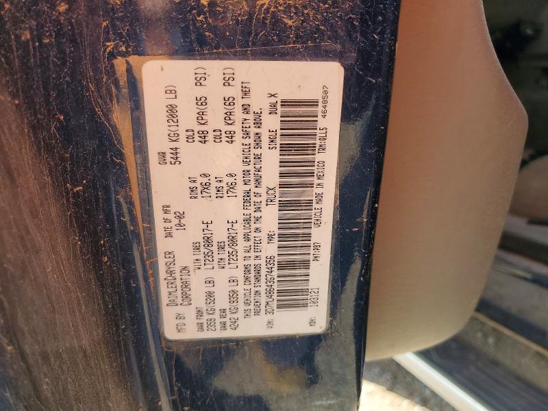 Auction sale of the 2003 Dodge Ram 3500, vin: 3D7MU48643G744356        , lot number: 60383686