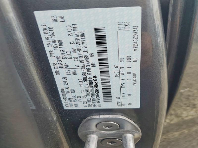69575826 :رقم المزاد ، 1FMCU9GN8SUA88746 vin ، 2025 Ford Escape مزاد بيع