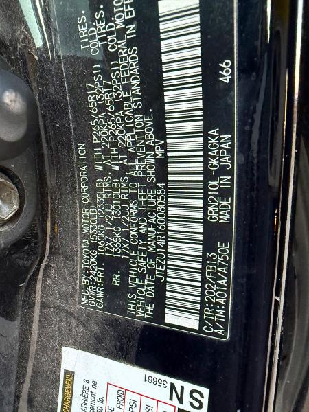 Aukcja sprzedaży 2006 Toyota 4runner, vin: JTEZU14R160080584        , numer aukcji: 59408886