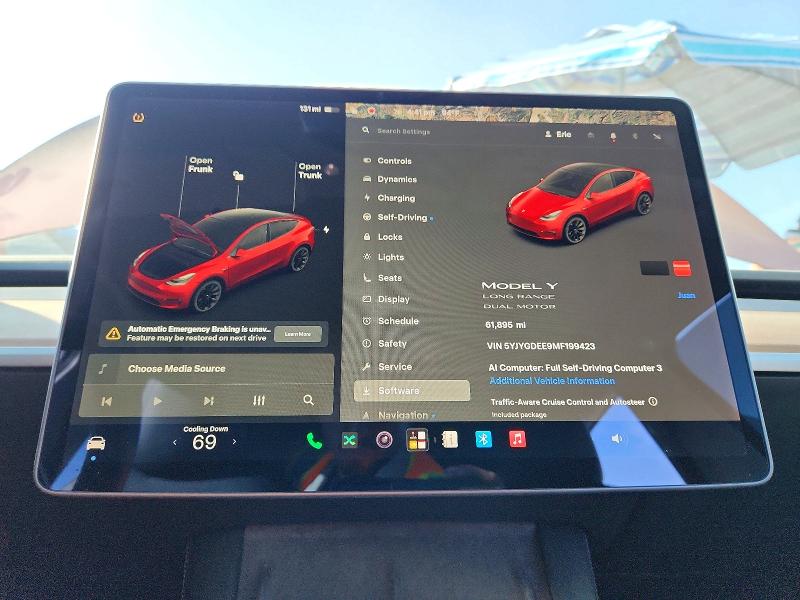Продажа на аукционе авто 2021 Tesla Model Y, vin: 5YJYGDEE9MF199423, номер лота: 70285596