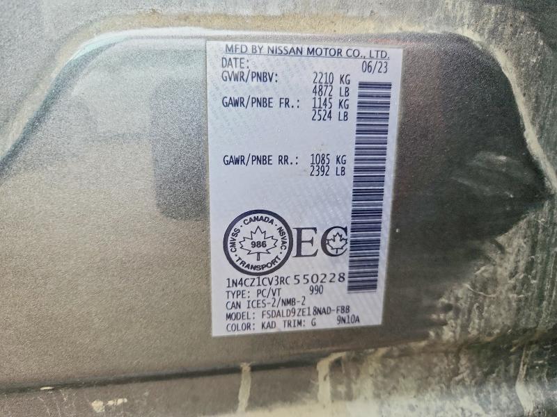 70873916 :رقم المزاد ، 1N4CZ1CV3RC550228 vin ، 2024 Nissan Leaf مزاد بيع