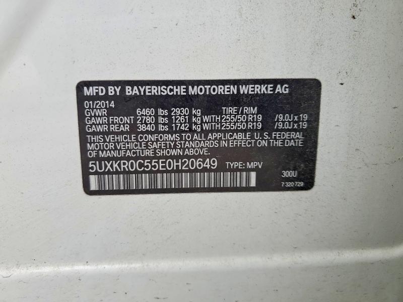 2014 Bmw X5 მანქანა იყიდება აუქციონზე, vin: 5UXKR0C55E0H20649, აუქციონის ნომერი: 68375836