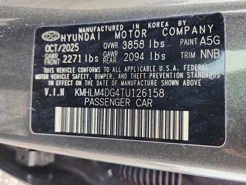 Продаж на аукціоні авто 2026 Hyundai Elantra, vin: KMHLM4DG4TU126158, номер лоту: 69384796