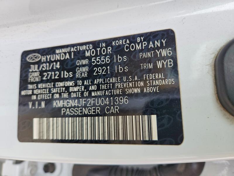 Продажа на аукционе авто 2015 Hyundai Genesis, vin: KMHGN4JF2FU041396, номер лота: 68846656