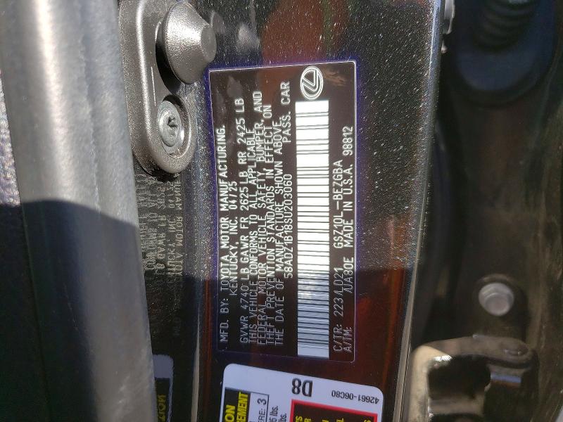 Aukcja sprzedaży 2025 Lexus Es 350, vin: 58ADZ1B18SU203060, numer aukcji: 69359916