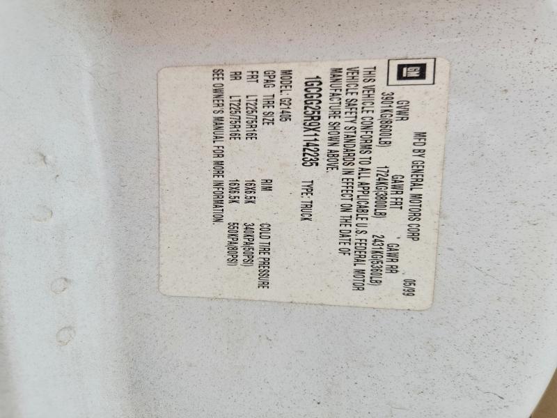 68095126 :رقم المزاد ، 1GCGG25R9X1142235 vin ، 1999 Chevrolet Express 2500 مزاد بيع