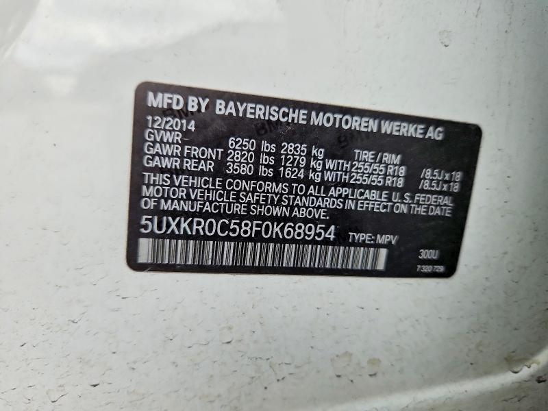 Продажа на аукционе авто 2015 Bmw X5, vin: 5UXKR0C58F0K68954, номер лота: 68988276