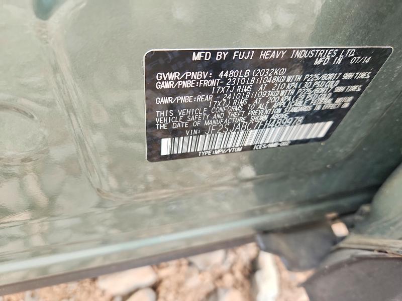 70151946 :رقم المزاد ، JF2SJABC7FH489978 vin ، 2015 Subaru Forester مزاد بيع