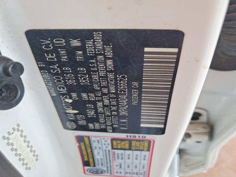 69426306 :رقم المزاد ، 3KPA24AD4LE266625 vin ، 2020 Kia Rio مزاد بيع