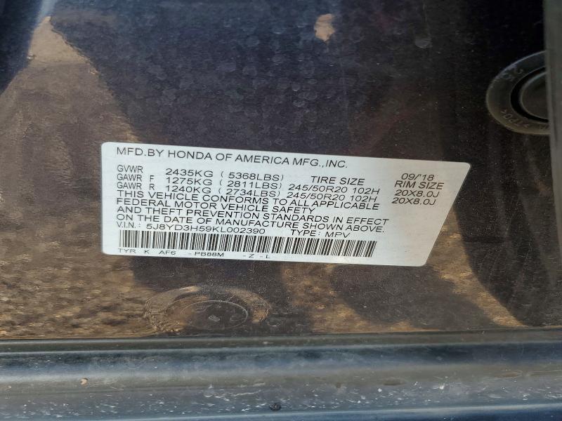 Aukcja sprzedaży 2019 Acura Mdx, vin: 5J8YD3H59KL002390, numer aukcji: 67434626