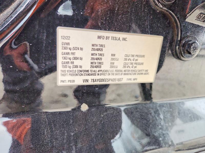 Aukcja sprzedaży 2023 Tesla Model Y, vin: 7SAYGDEE5PA051807, numer aukcji: 69501186