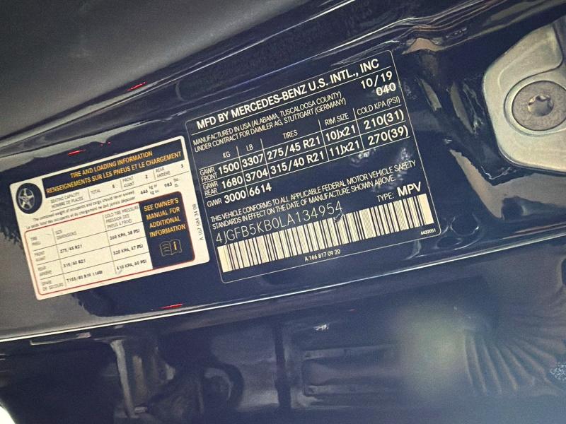 Aukcja sprzedaży 2020 Mercedes-benz Gle, vin: 4JGFB5KB0LA134954, numer aukcji: 68717776
