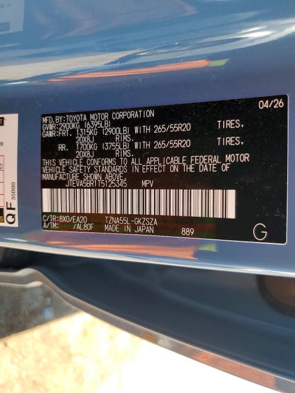 Продажа на аукционе авто 2026 Toyota 4runner, vin: JTEVA5BR1T5125345, номер лота: 66857196